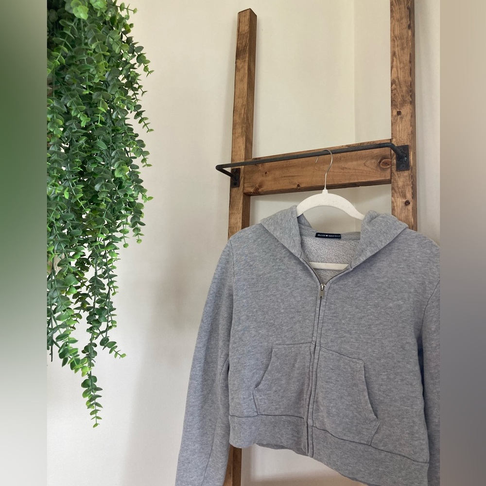 gray brandy Melville zip up